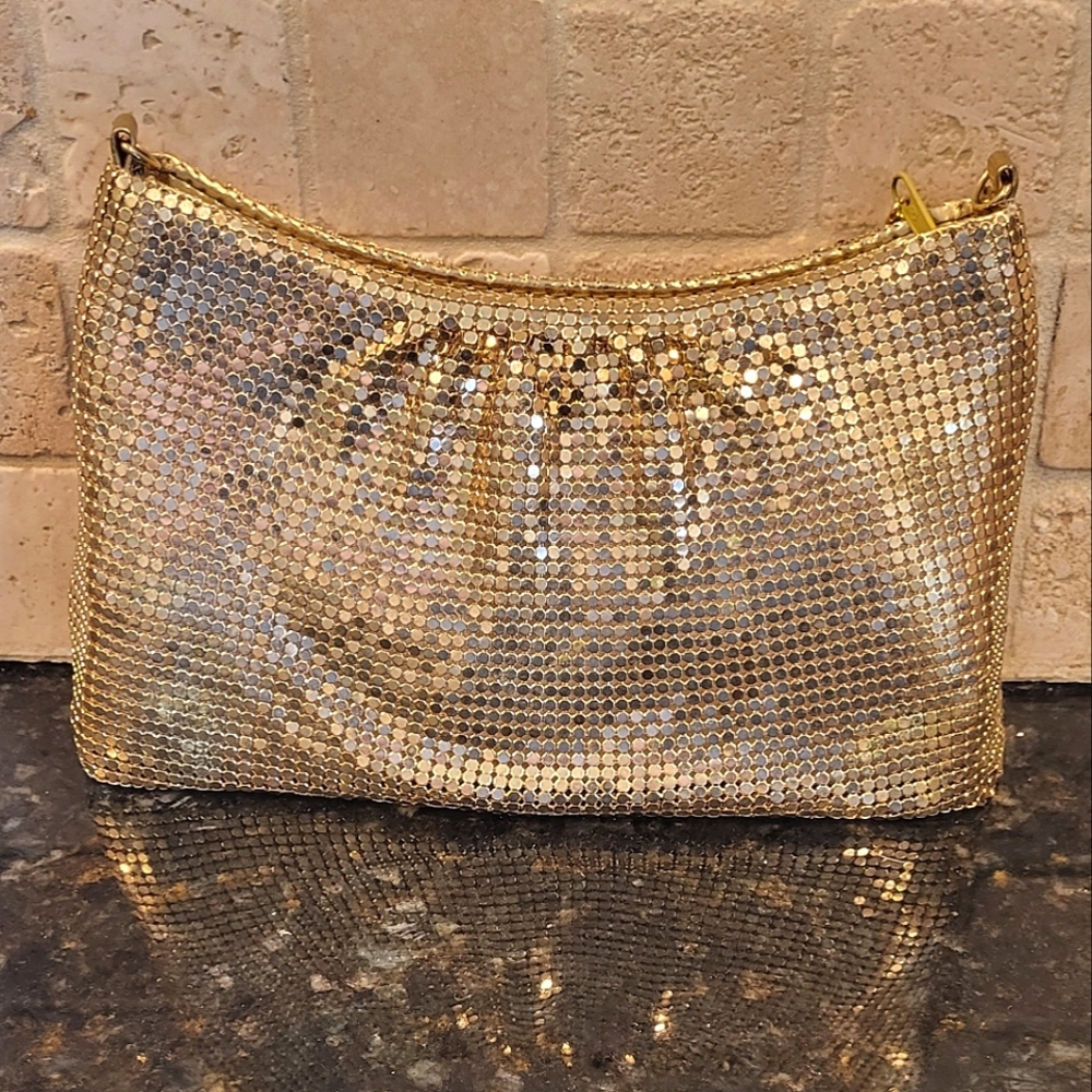 Whiting & Davis Gold Tone Mesh Bag